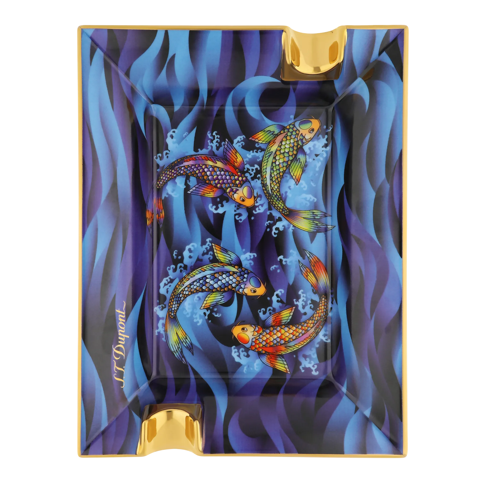 Fashion S.T. Dupont Ashtray BlueKoiFish