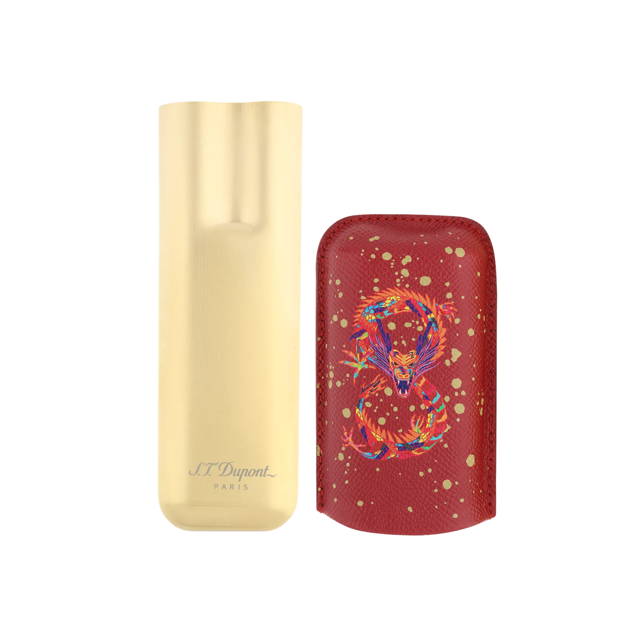 Fashion S.T. Dupont 2 cigar case Burgundy