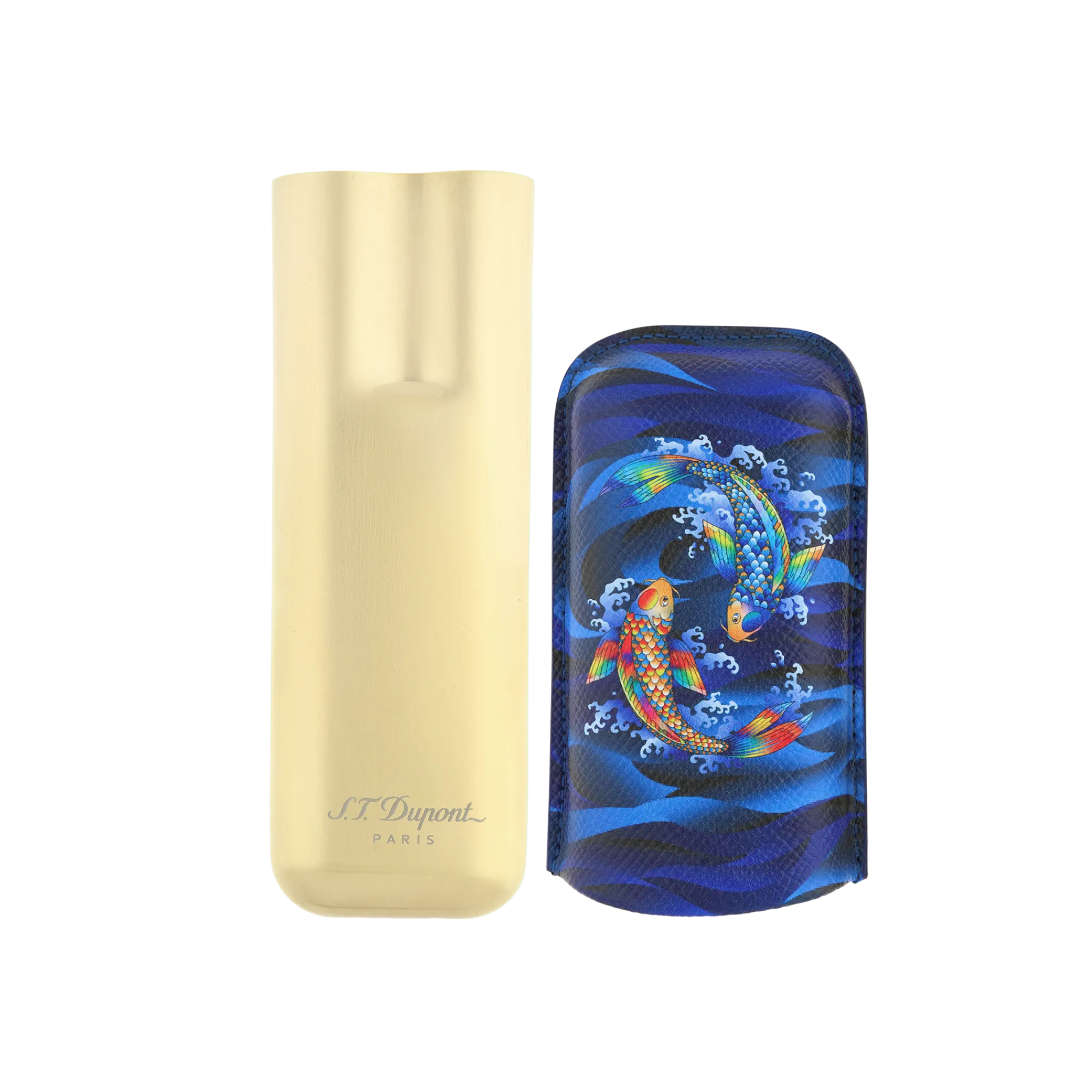 Sale S.T. Dupont 2 cigar case BlueKoiFish